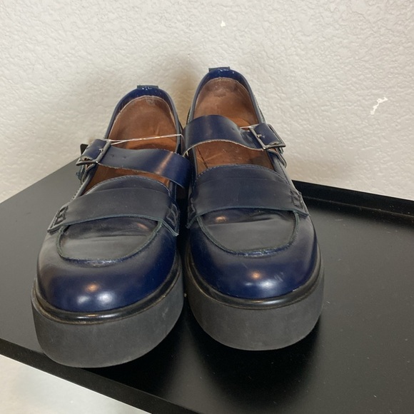 Free People navy blue platform loafers - Picture 5 of 9